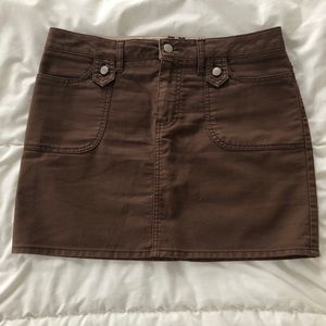 Brown mini skirt